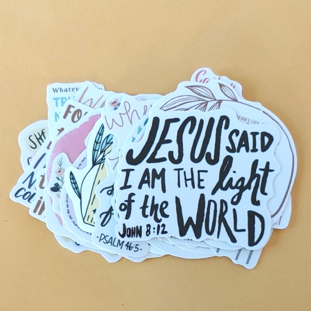 Christian Scripture Themed Set of 19 Stickers